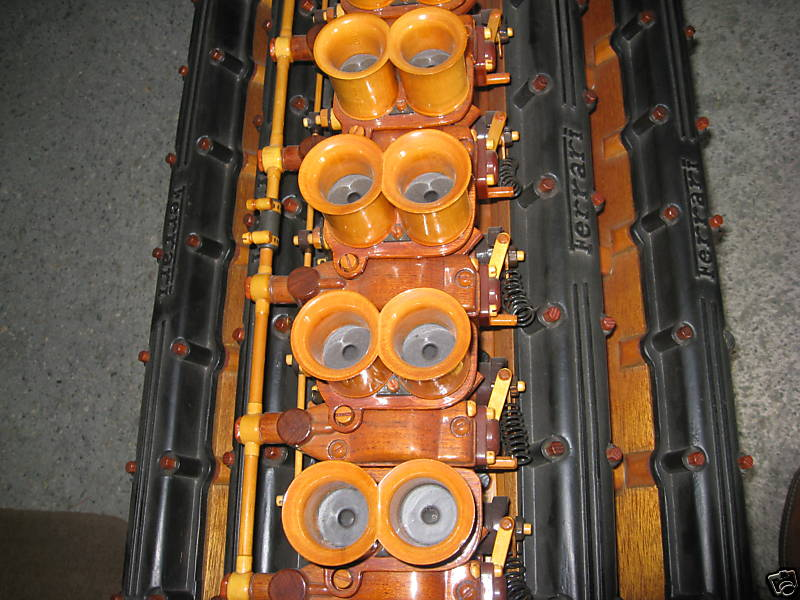 Illustration for article titled Amazing Hand-Built Wooden Ferrari Engine On eBay